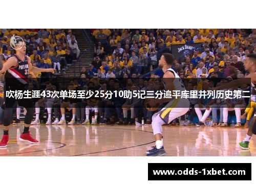 吹杨生涯43次单场至少25分10助5记三分追平库里并列历史第二